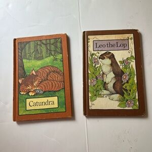Vintage Book Set Hardback Catundra Leo The Lop 70s Animals Kids Story Cosgrove